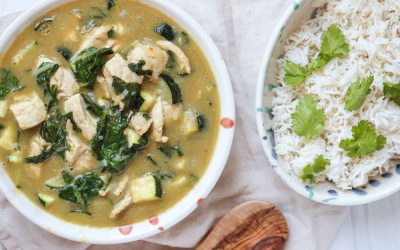 Chicken & courgette green curry