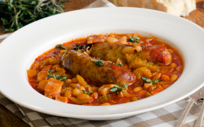 Comforting Boston beans and sausage casserole